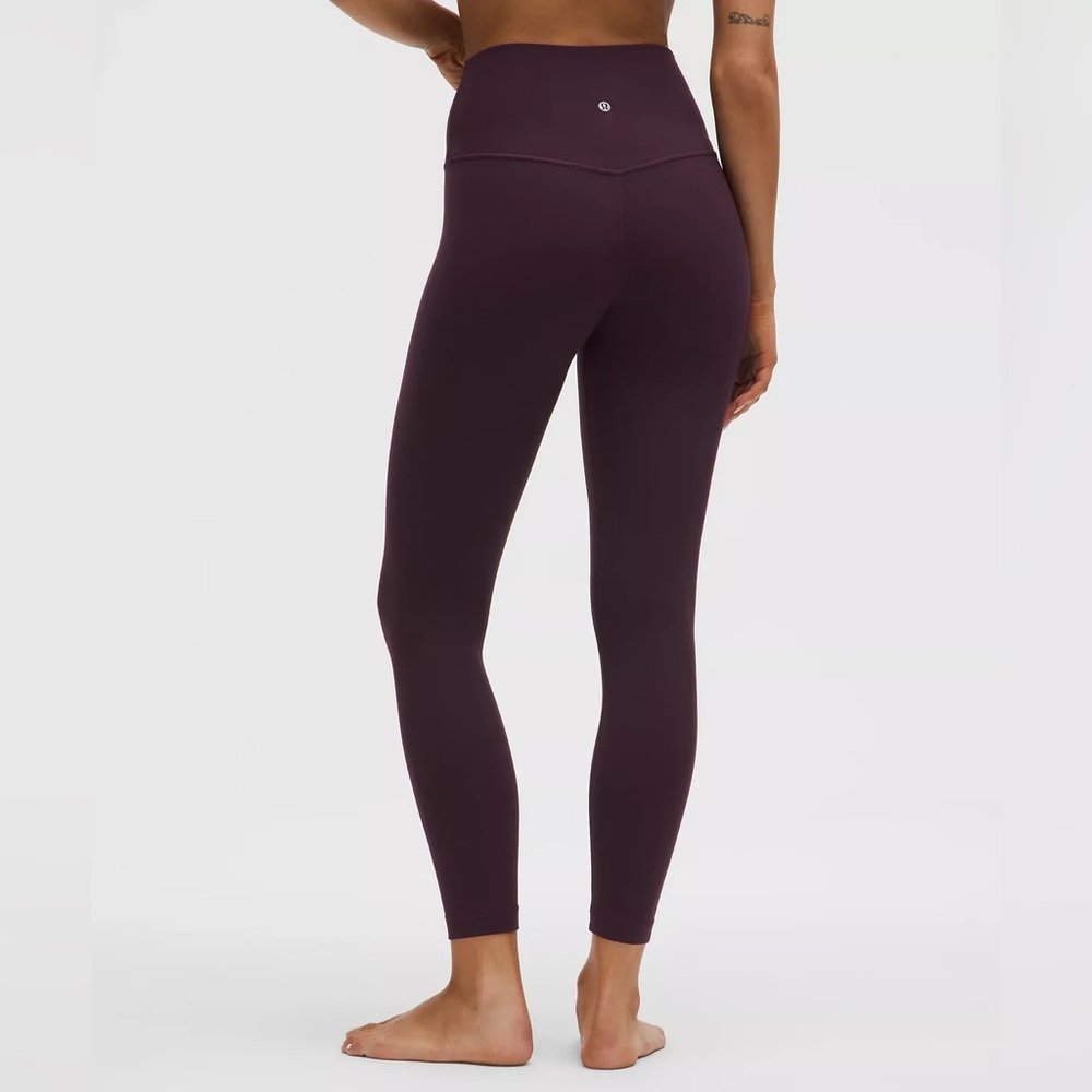 NWT lululemon align 25’ leggings in black Plum size 6